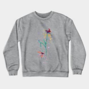 Flowers in an abstract Square Vase Crewneck Sweatshirt